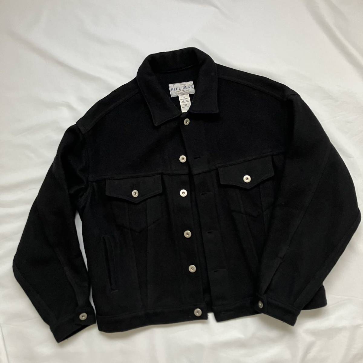 80s〜 ウールトラッカージャケット Black USA製ヴィンテージ アメリカ古着 Levi's wrangler agnes.b 90s _画像9