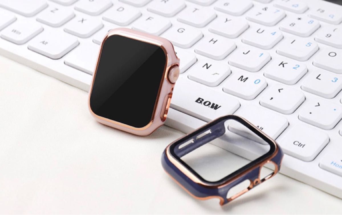 アップルウォッチカバー 保護ケース Apple Watch series 4 5 6 SE SE2 40mm 44mm 赤 ピンク