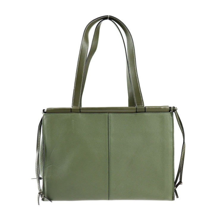  прекрасный товар LOEWE Loewe подушка большая сумка маленький 309 12AA93 большая сумка машина f кожа оливковый оттенок зеленого сумка на плечо [ подлинный товар гарантия ]