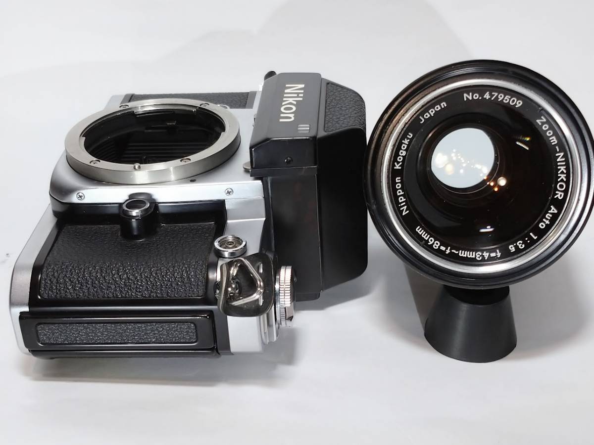 【極上美品／動作良好】 ニコン Nikon F2 フォトミック(DP-1)シルバー+（Ai-改）43-86mm f3.5 歴史的名機の極上の逸品です！#2208_画像6