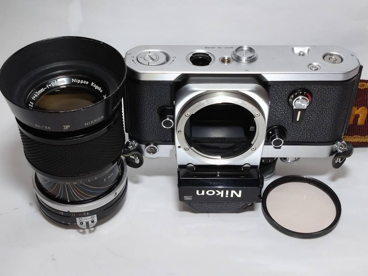【極上美品／動作良好】 ニコン Nikon F2 フォトミック(DP-1)シルバー+（Ai-改）43-86mm f3.5 歴史的名機の極上の逸品です！#2208_画像9