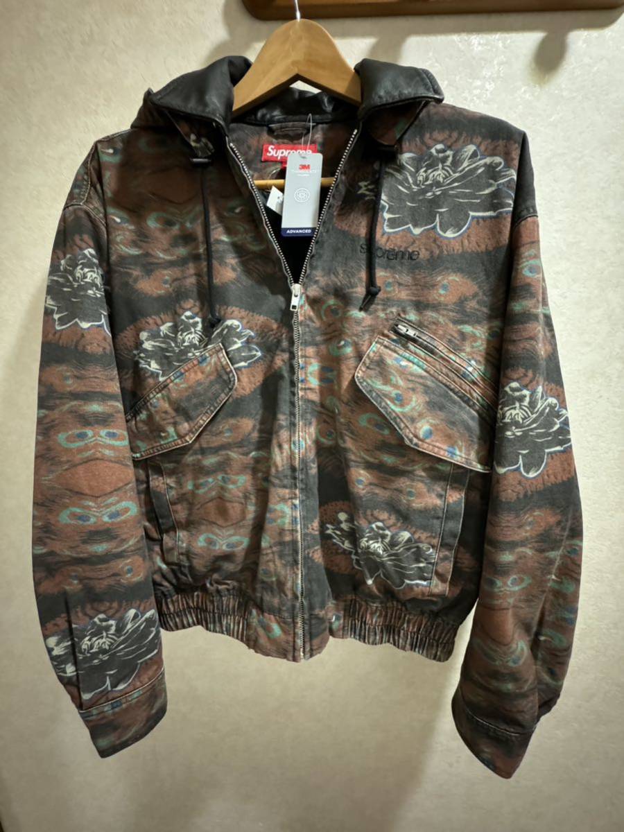送料無料 S ピーコック Supreme Leather Collar Utility Jacket 送料無料 S ピーコック Supreme Leather Collar Utility Jacket