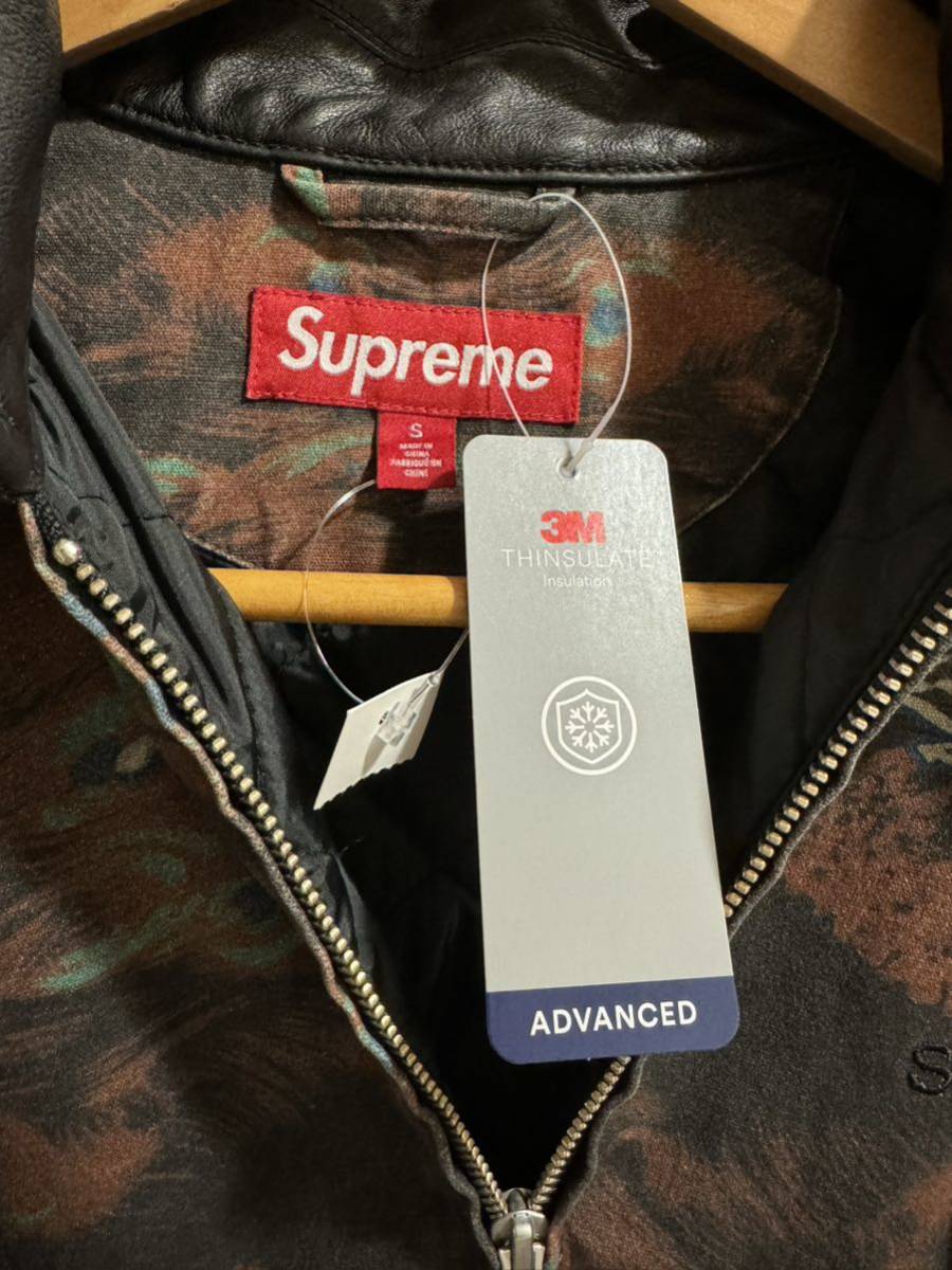 送料無料 S ピーコック Supreme Leather Collar Utility Jacket 送料無料 S ピーコック Supreme Leather Collar Utility Jacket