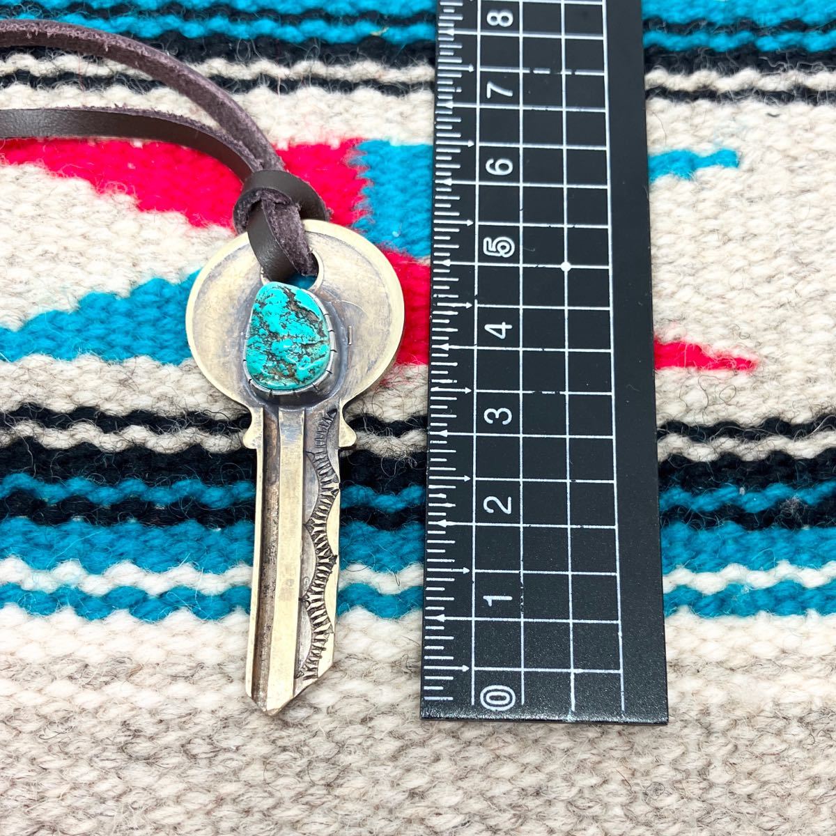  King man turquoise brass made Vintage key key necklace # Indian jewelry Native American n brass silver 