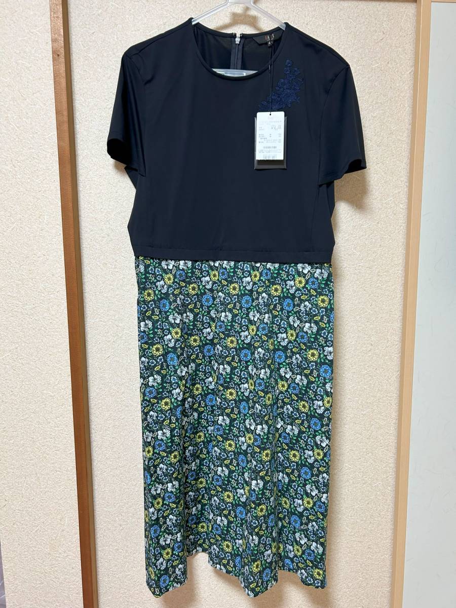 新品 DAKS ダックス 新品ワンピース　花_画像1