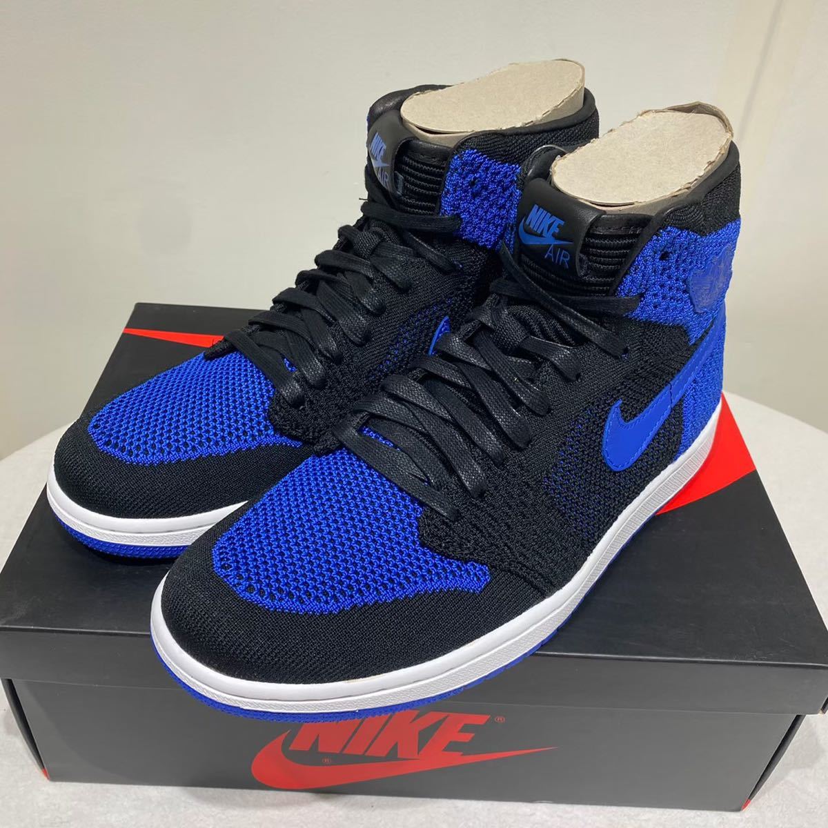 【新品未使用】NIKE JORDAN1 RETRO HI FLYKNIT ナイキ ロイヤル エアジョーダン スニーカー _画像1