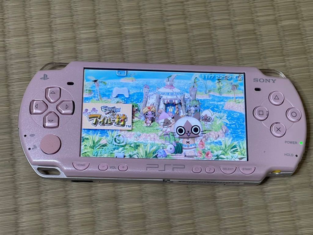 SONY PSP-2000 ローズピンク モンハン日記　ぽかぽかアイルー村Ｇ　アイル村ジー_画像1