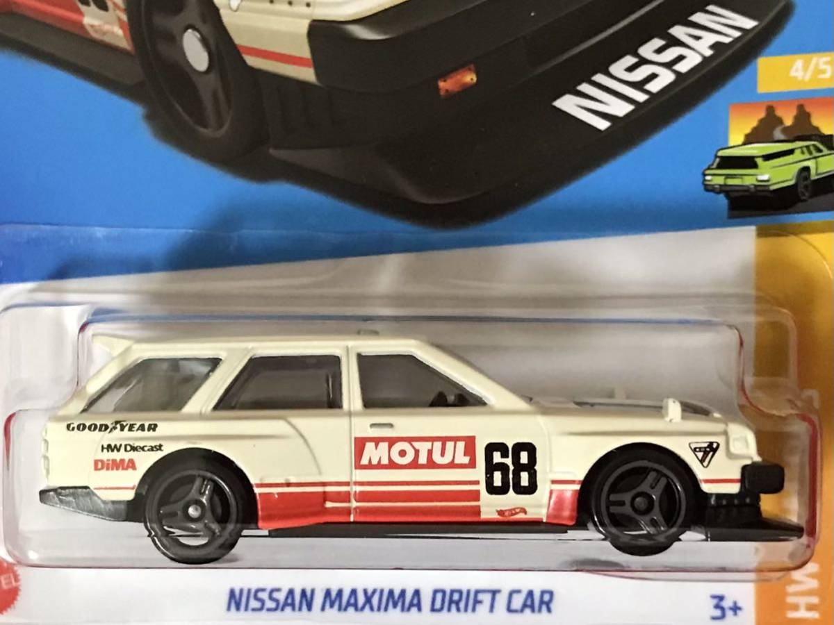 ホットウィール 否単品 NISSAN MAXIMA DRIFT CAR 白 HotWheels 日産 マキシマ ドリフトカー MOTUL モチュール KONI GOODYEAR グッドイヤー_画像3