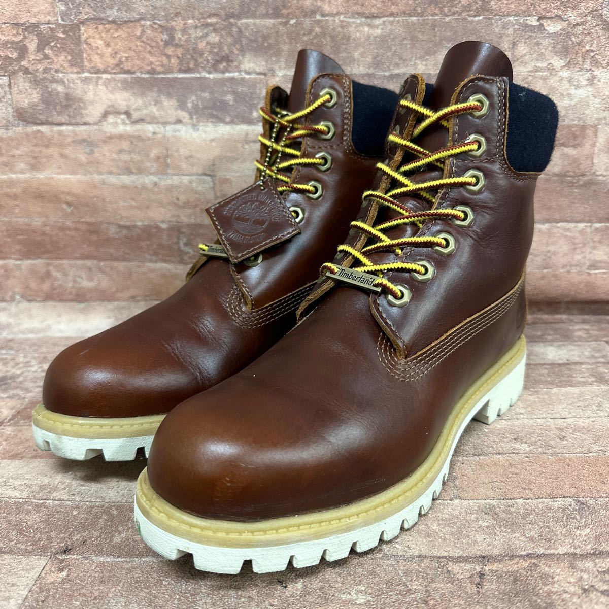 TIMBERLAND ティンバーランド レザー ブーツ 7.5W 約 25.5cm ブラウン ワークブーツ_画像1