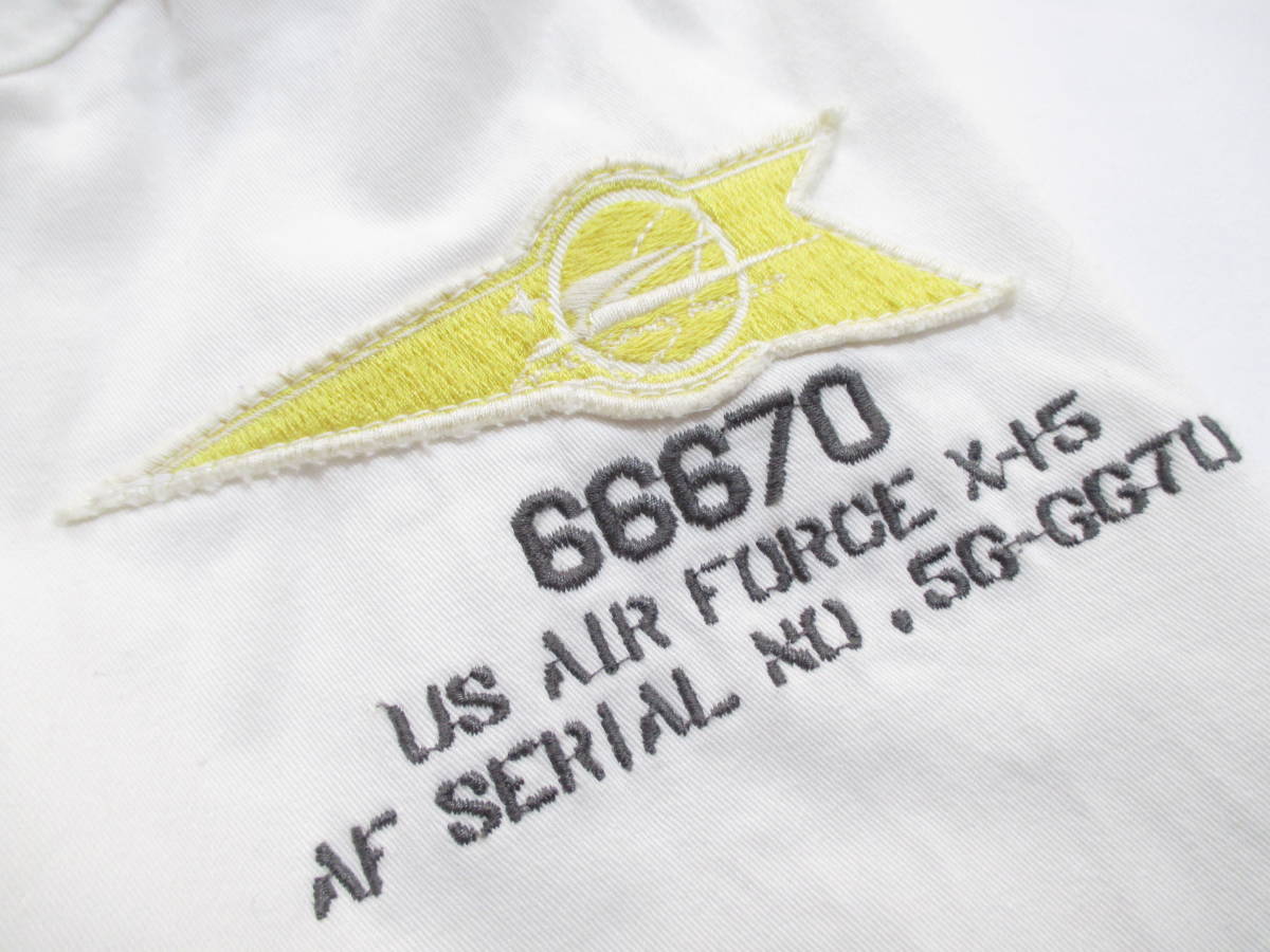 【AVIREX】アヴィレックス◆USAF ストレッチ素材 長袖シャツ ミリタリー/ワッペン 刺繍◆Mサイズ_画像6