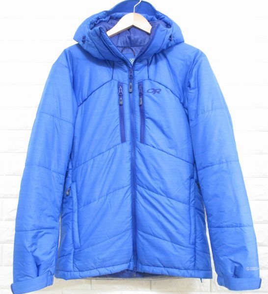 【アウトドアリサーチ】MEN'S PERCH BELAY PARKA◆パーチビレイパーカー 中綿入りジャケット プリマロフト/水色◆S