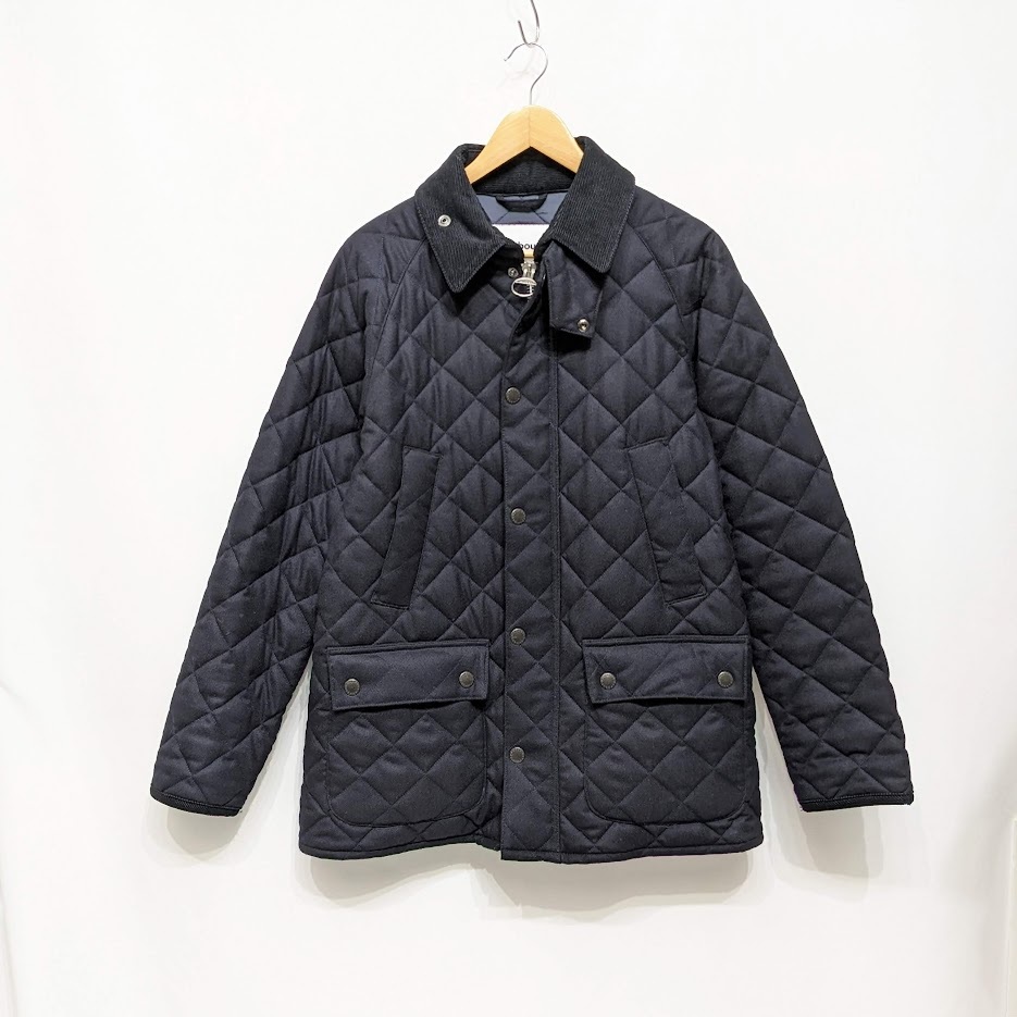 ∀ Barbour バブアー × SHIPS シップス 別注 1902280 キルティング ジャケット ウール BEDALE ビデイル 中綿 ネイビー