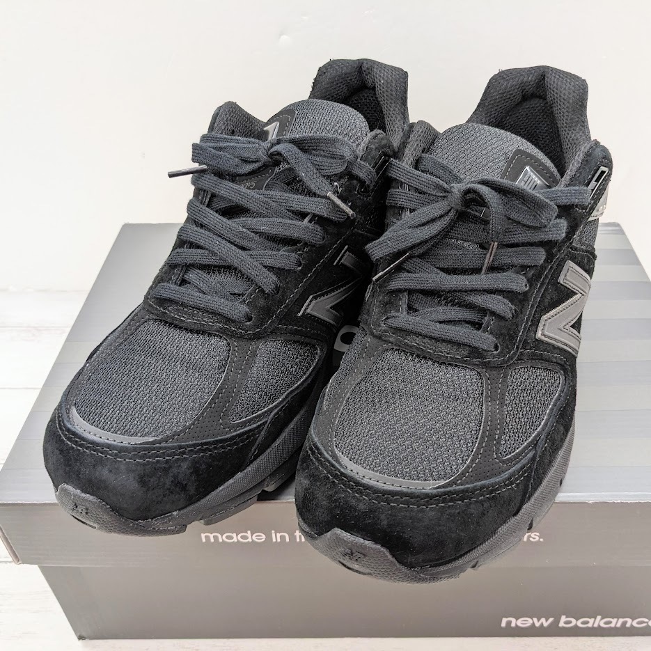 ∀ 極美品 New Balance ニューバランス M990BB5 スニーカー BLACK トリプルブラック 黒_画像1