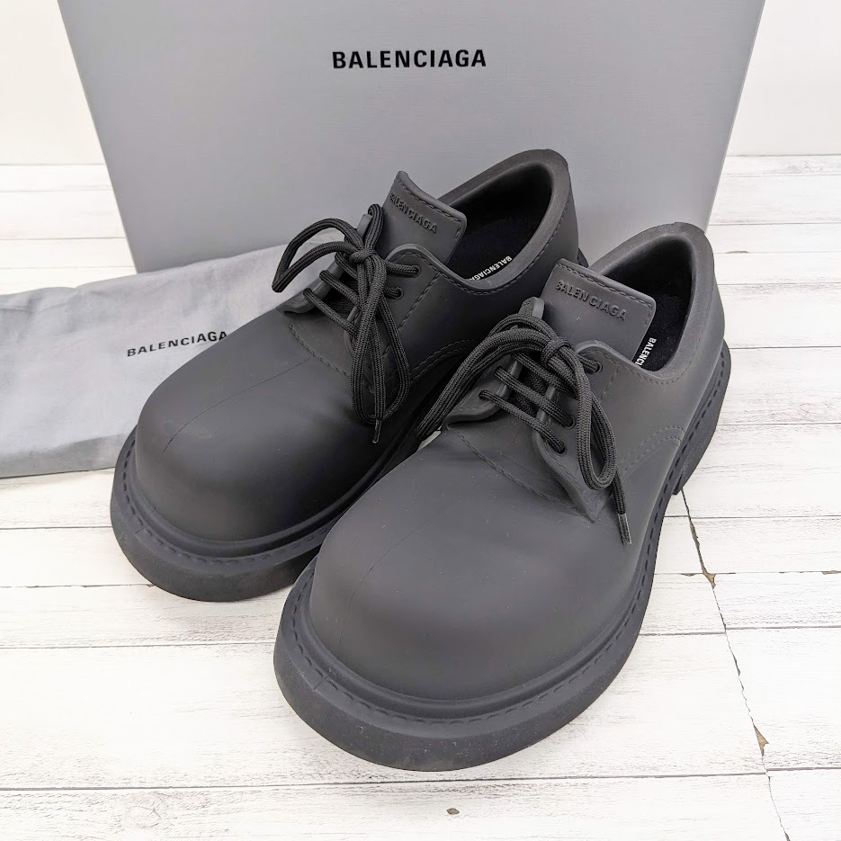 【70％OFF】 ステロイド DERBY STEROID バレンシアガ BALENCIAGA 23SS 美品 ∀ ダービー (約28.5〜29.0cm) 44 ブラック スニーカー シューズ 男性用