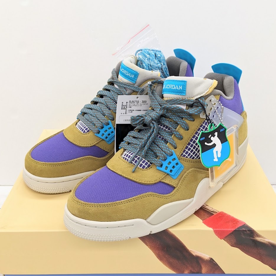 ∀ 未使用 UNION × NIKE AIR JORDAN 4 RETRO SP DJ5718-300 DESERT MOSS ユニオン ナイキ エア ジョーダン 4 レトロ デザート モス_画像1