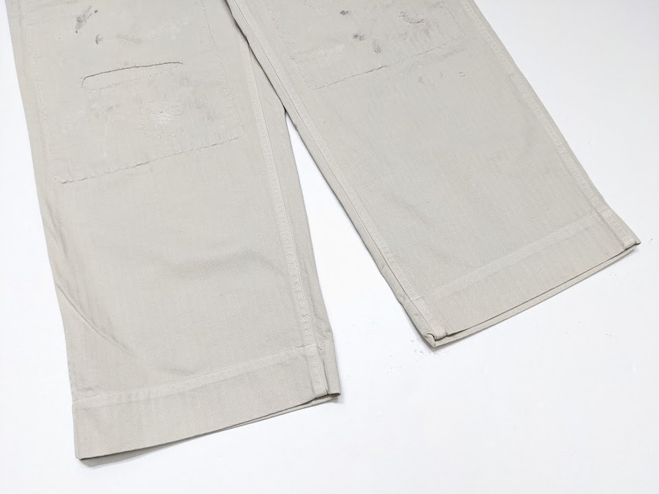 ∀ 美品 OLD JOE オールドジョー SPRIT POCKET TROUSER (SCAR FACE) 221OJ-PT09 スプリットポケットトラウザー ヘリンボーンツイル 加工_画像5