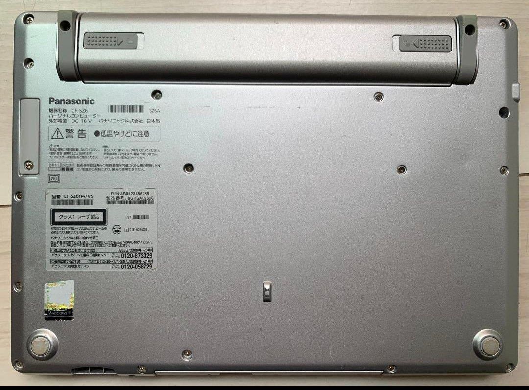 【ジャンク扱い動作品】　Let's Note レッツノート CF-SZ6 Core i5 7200U　累積5250h Win10