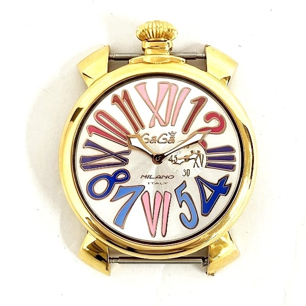 ガガミラノ マヌアーレ46 クォーツ フェイスのみ 時計 腕時計 メンズ☆0340