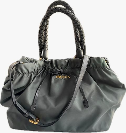 人気特価 【即決】 PRADA プラダ リボン BN1970 グリーン 緑 2WAY