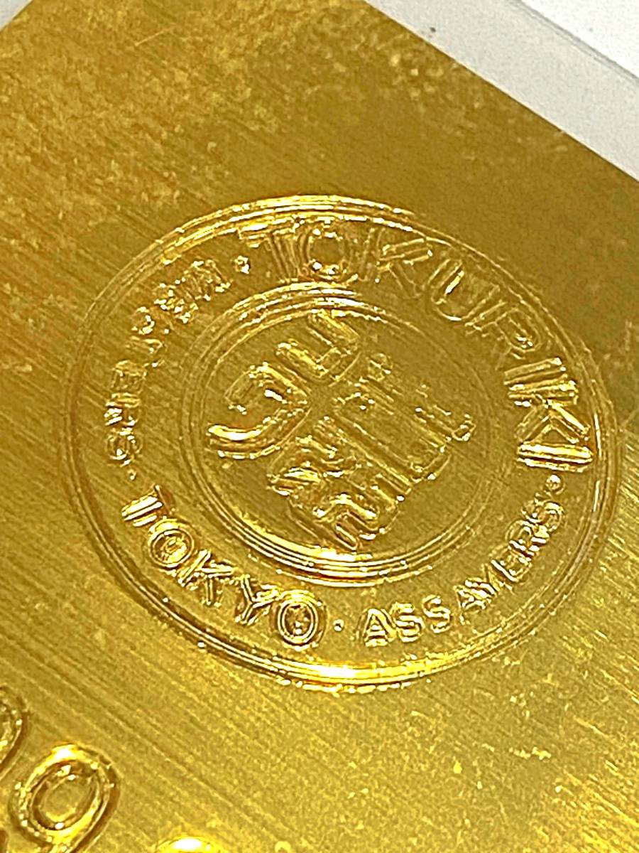 【即決】 TOKURIKI 徳力 純金 K24 24金 GOLD ゴールド 999.9 1グラム 1g カード ラミネート_画像3