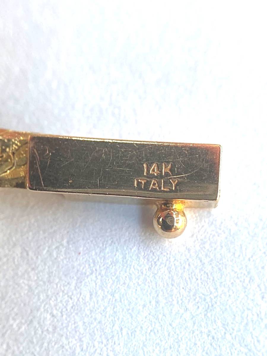 【即決】 14K ブレスレット バングル 約18㎝ 3.22g ITALY_画像3