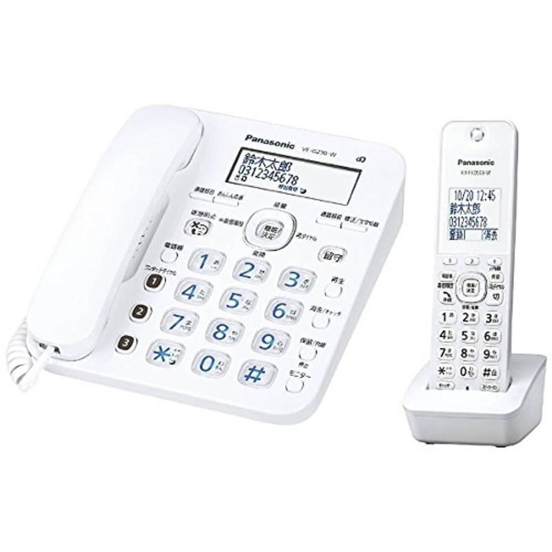 パナソニック 電話機 RU・RU・RU VE-GZ30DL-W ホワイト