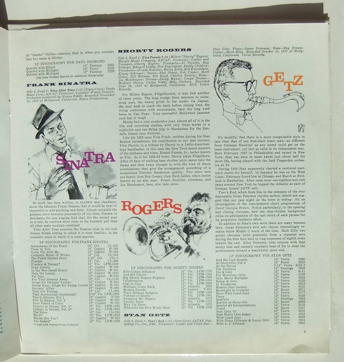 ◆ PLAYBOY JAZZ ALL STARS Vol.2 (2LP) CHET BAKER - STAN GETZ - BARNEY KESSEL- SHELLY MANNE ◆ Playboy PB 1958 (dg) ◆ R_画像6