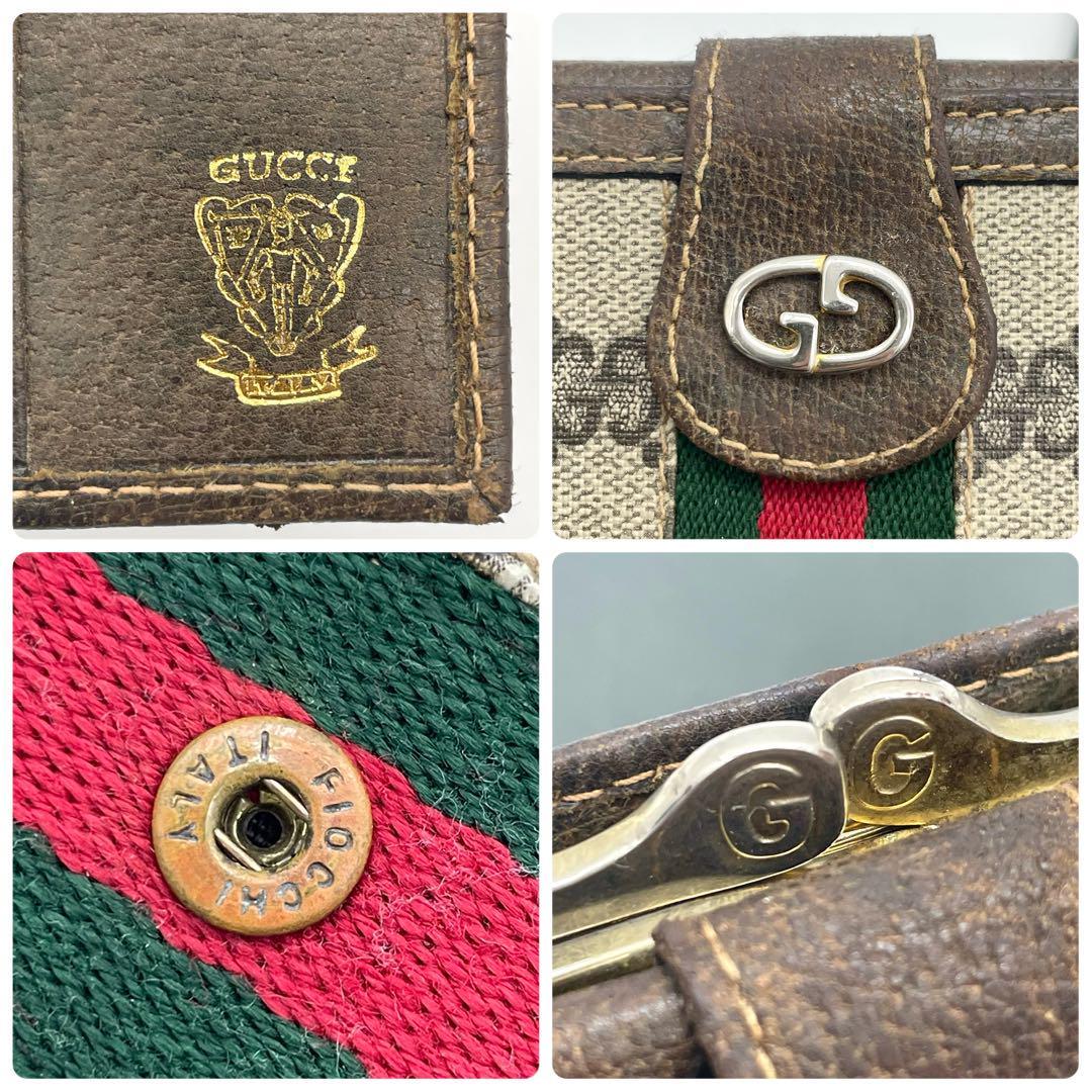 人気激安 グッチ GUCCI シェリー 茶色 ブラウン 長財布 GGキャンバス
