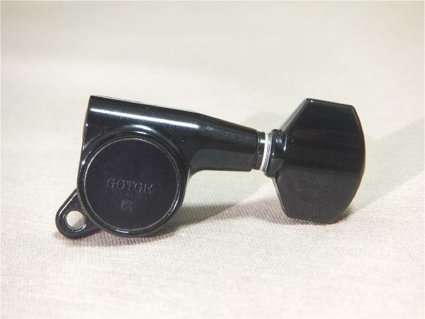 日本製 GOTOH ゴトー 6連 ロトマチックペグ SG381-MG-07-L6 マグナムロック ロッキング Black ブラック 黒 6個セット_画像2