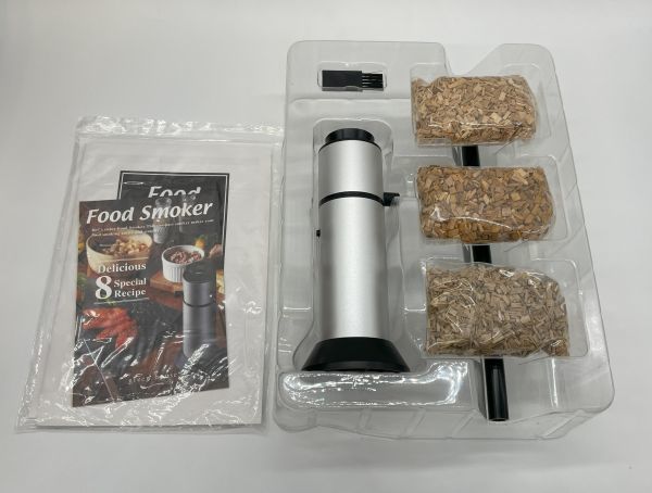 green house グリーンハウス Food Smoker QUICK＆EASY コンパクト燻製器 スモークチップ3種 専用レシピ付 【未使用】_画像3