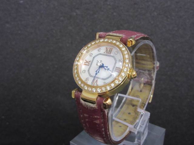 時計祭 ルナージュ Lunage AD-014 ダイヤモンド 0.55ct シェル文字盤 クオーツ 電池交換済 日本製 レディース腕時計_画像9