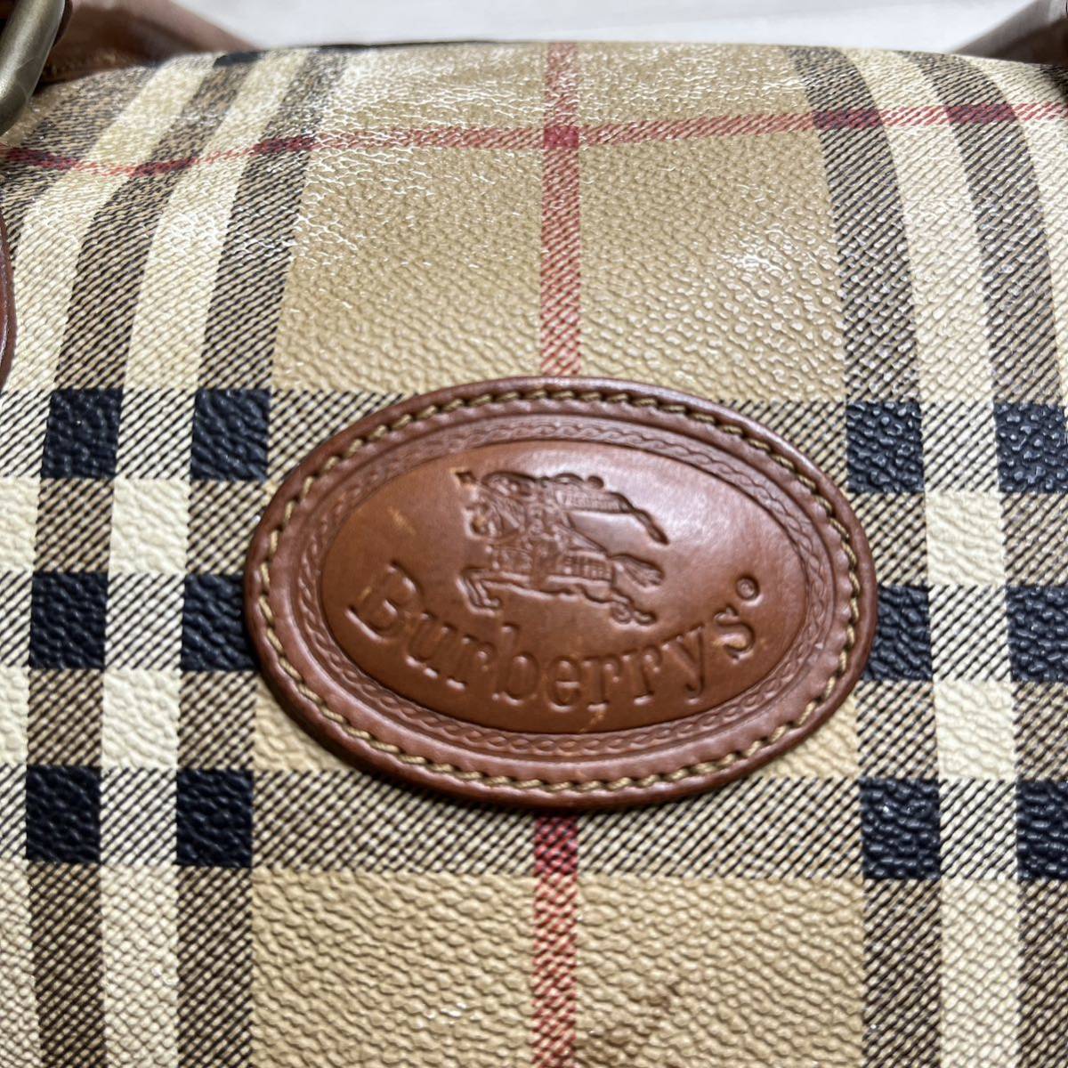 1円【入手困難品】BURBERRY バーバリー トートバッグ ブリーフケース ハンドバックA4 2way レザー メンズ レディース ノバチェックホース_画像9