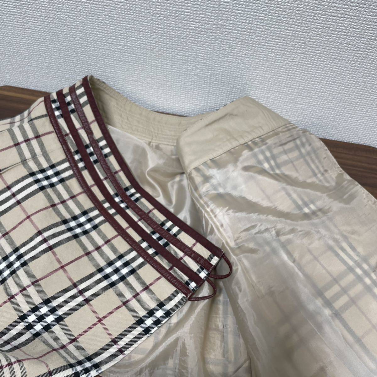  Burberry Blue Label to coil skirt miniskirt flap noba check pattern 