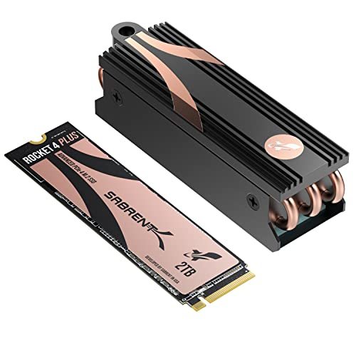 SABRENT SSD 2TB、M.2 ヒートシンク付 M.2 SSD 2TB PCIe 4.0 M.2 SSD NVM・・・