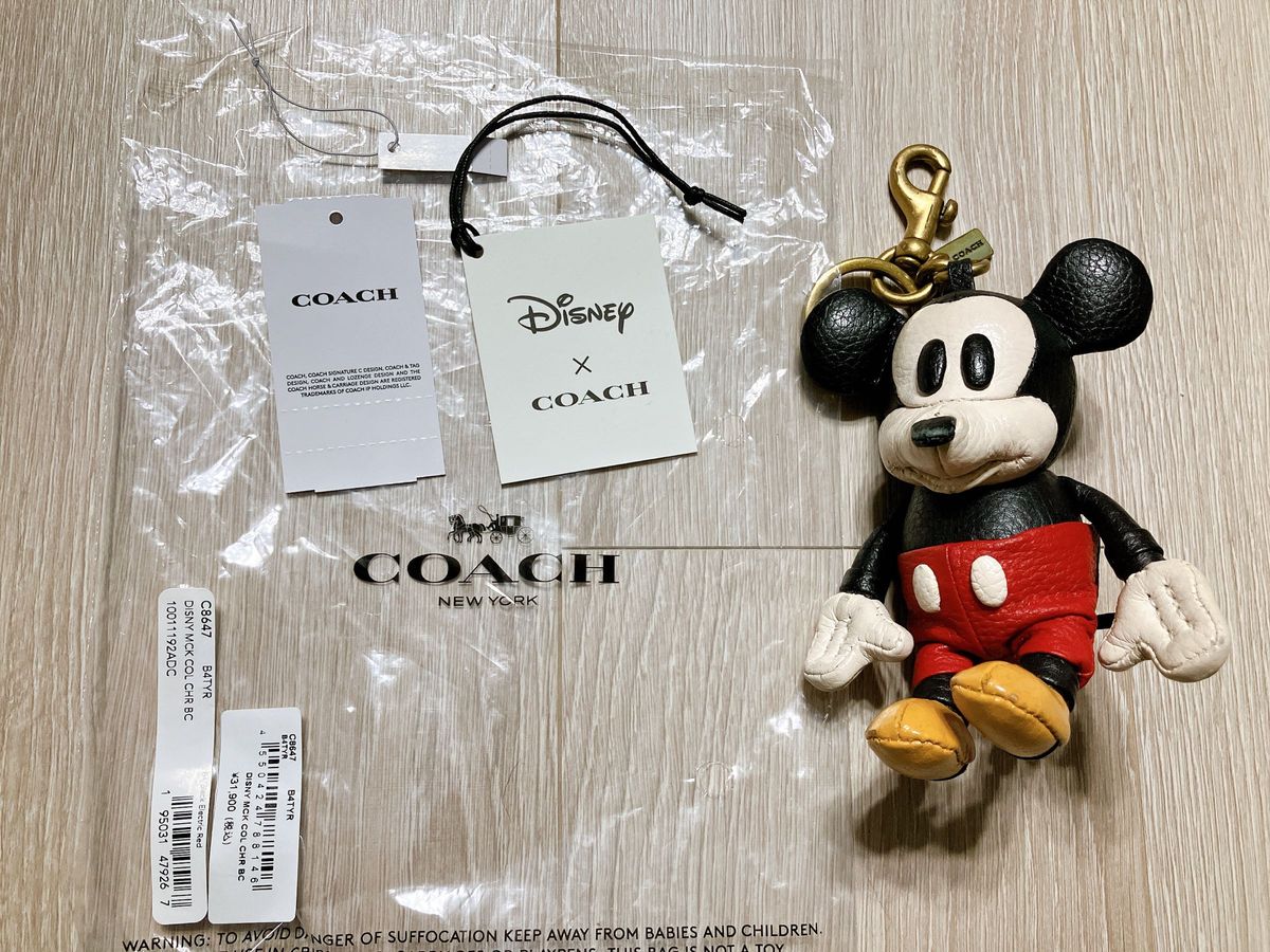 ディズニー ミッキー コーチ キーチェーン バッグチャーム ディズニー ミッキー コーチ キーチェーン バッグチャーム