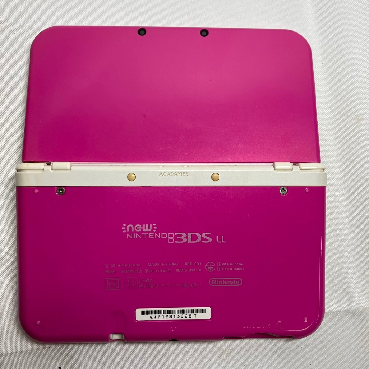 【中古品】『11-192』Nintendo Newニンテンドー3DS LL ピンク×ホワイト　本体_画像3