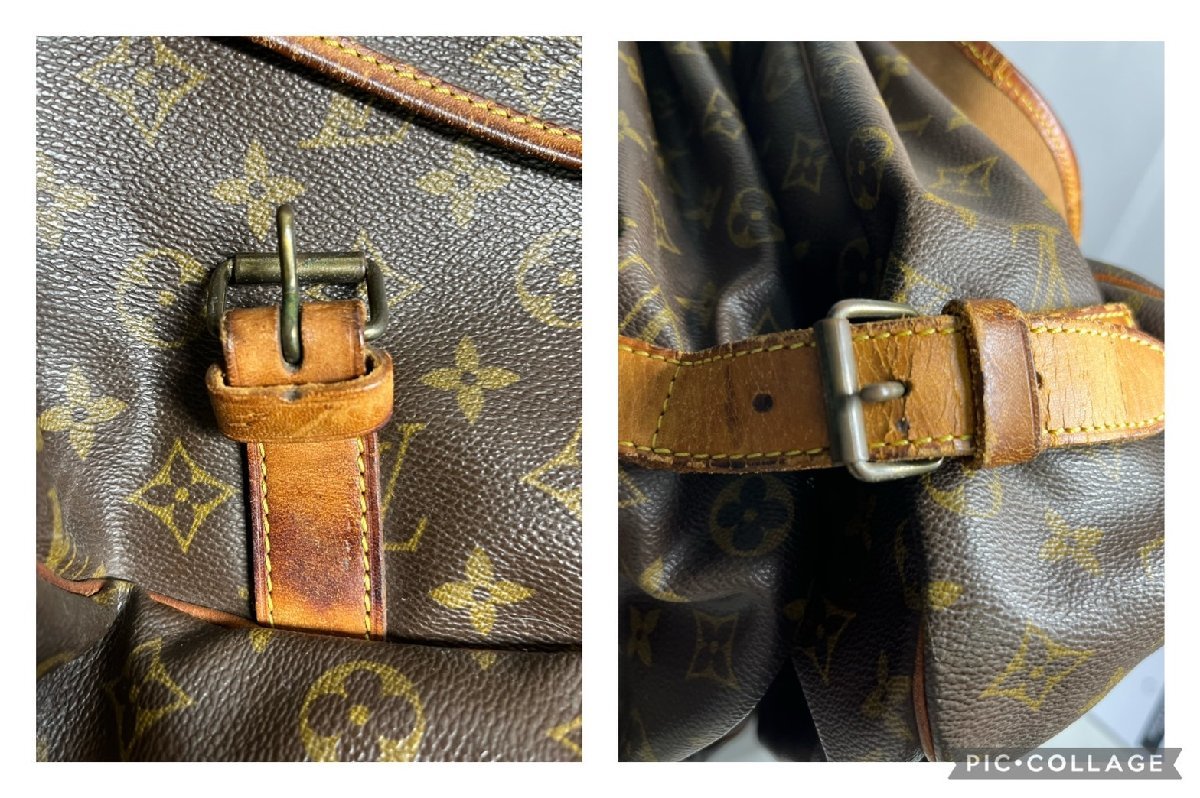 【中古品】『11-099』ルイヴィトン　LOUIS VUITTON ソミュール43 ショルダーバッグ　モノグラム ダブルフラップ_画像7