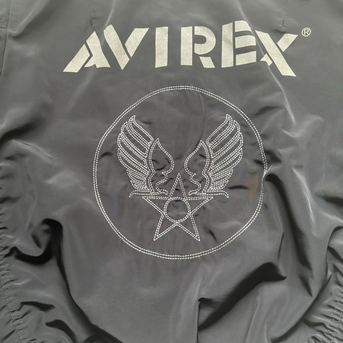 AVIREX｜アヴィレックス　ma-1フライトジャケット　ミリタリー　ビックロゴ_画像5