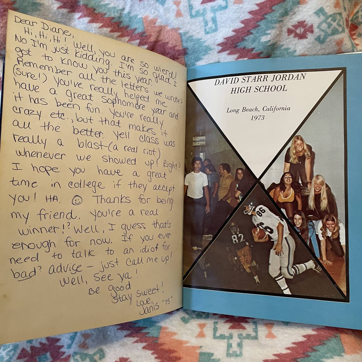 希少品!リアル70´s 1973年カリフォルニア州USA high school卒業