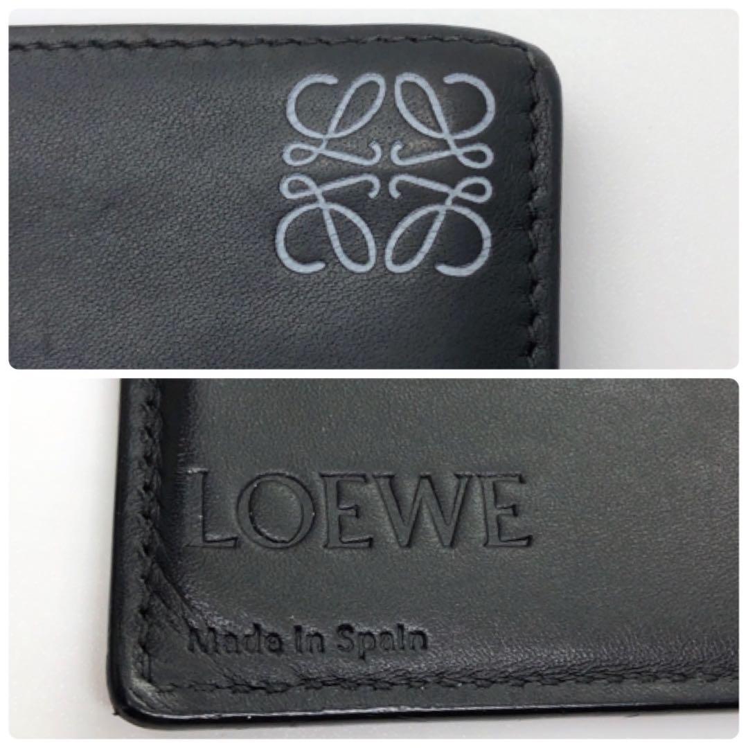 [ прекрасный товар ] Loewe дыра грамм 2. складывать кошелек кошелек для мелочи . имеется чёрный мужской женский унисекс 