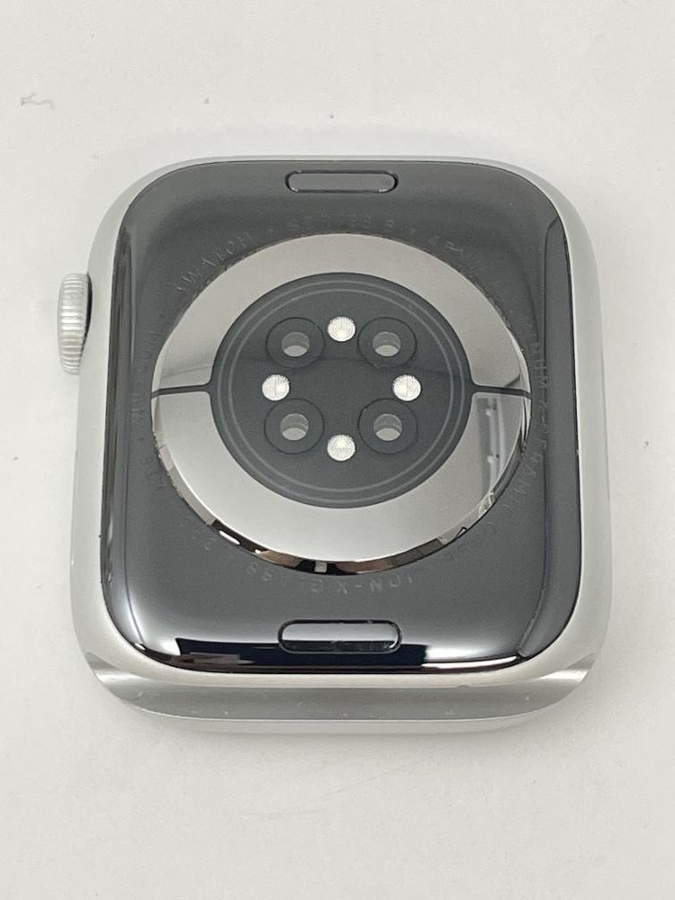 U614【動作確認済・保証有】 Apple Watch Series8 Cellular 45mm　シルバーアルミニウム スポーツバンド MP4J3J/A　A2775　バッテリー100_画像3