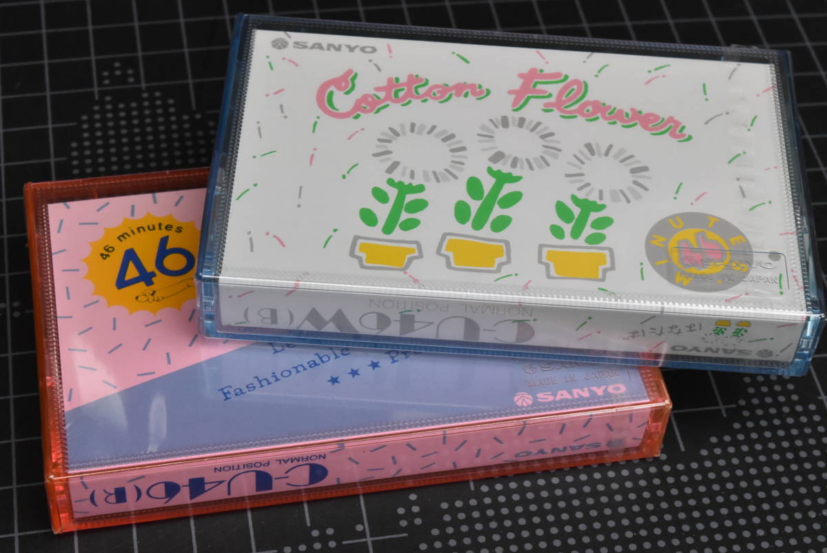 ファッションカセットテープ( SANYO： 【We Love Music】・【Cotton Flower】 ) 合計２巻（未使用・未開封品）_画像1