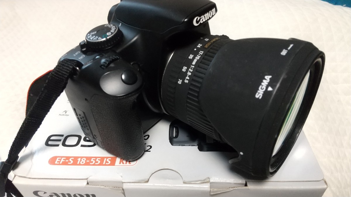 Canon EOS Kiss X2 デジタル 一眼レフ カメラ シグマDC レンズ付き 中古_画像2