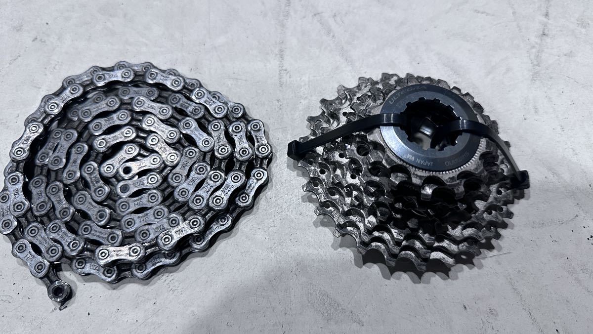 SHIMANO DURA-ACE　ST-7970　ギア　CS-6700　チェーン　CN-6701 　セット　中古_画像4