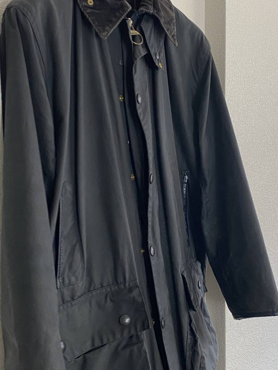 Barbour Border jacket (1990年代) C38 Navy A205 (バブアー ビンテージ　ボーダージャケット C38 ネイビー) 英国バブアー工場リペア品_画像3