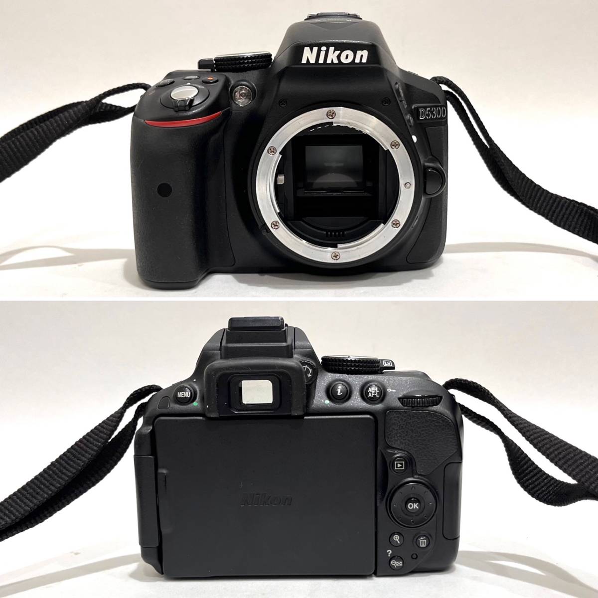 DRM-MIX-156★１円～中古品/現状品/通電確認済【Nikon ニコン】 ★カメラ D5300 18-55 VR II Kit ★レンズ AF-S NIKKOR 35mm F1.8G DX _画像2