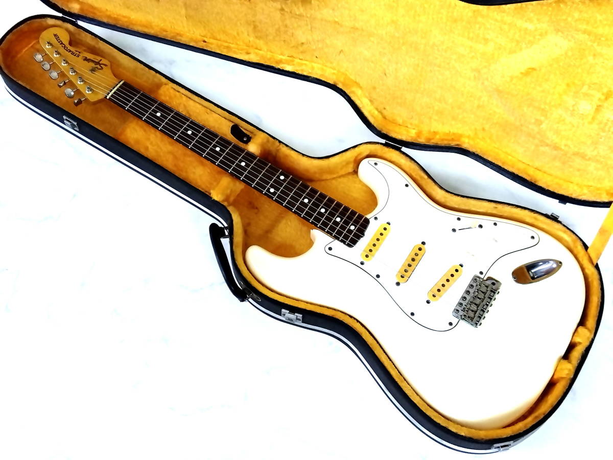 動作良好★70s YAMAHA ストラト テレキャスター ハードケース ブラックレザー アルミモールド Toyogakki グレコ FENDER Tokai 日本製★JV1_収納例　ギターは付属しません