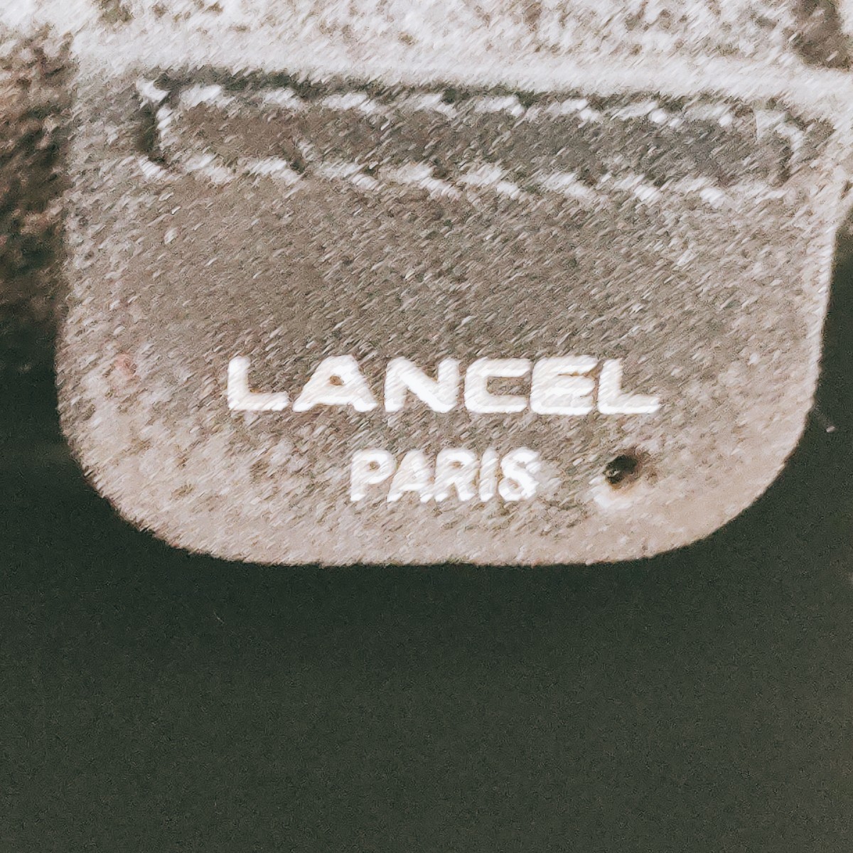 LANCEL ランセル ショルダーバッグ 巾着 肩掛け レザー×キャンバス ブラック系 バケツ型 ハンド トート 鞄 大容量_画像10