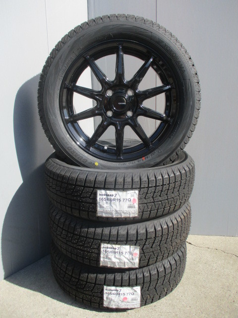 新品 ハスラー キャスト フレア 165/60R15 ブリヂストン ブリザック VRX3 E05 15インチ 4.5J +45 4/100 スタッドレス タイヤ ホイール 4本 新品 ハスラー キャスト フレア 165/60R15 ブリヂストン ブリザック VRX3 E05 15インチ 4.5J +45 4/100 スタッドレス タイヤ ホイール 4本