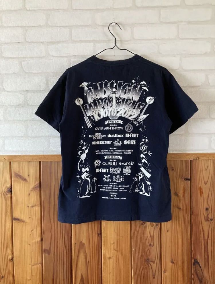音楽フェス Tシャツ MISSION IMPOSSIBLE Kyoto2012 メンズ 半袖 Sサイズ 10-FEET 京都大作戦 ロック トップス 黒 グッズ ライブ E_画像4